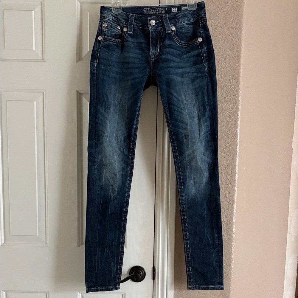 Miss Me Dark Blue Skinny Jeans